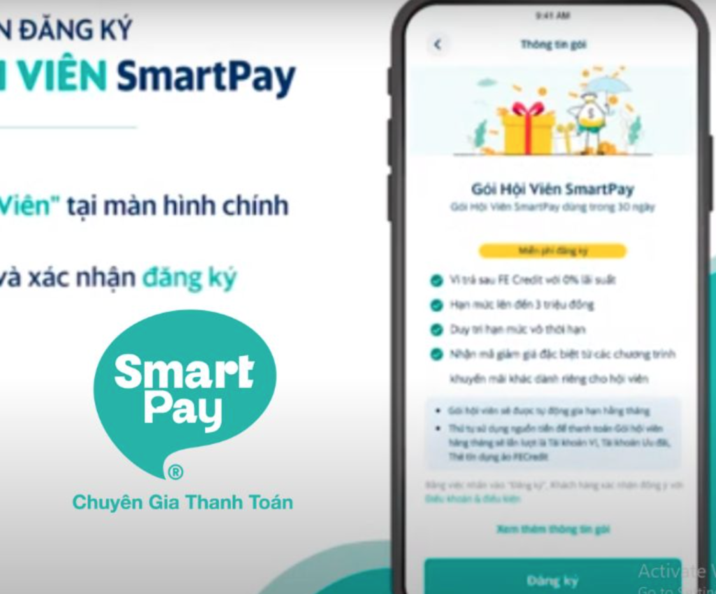 Cách mở ví trả sau SmartPay 2