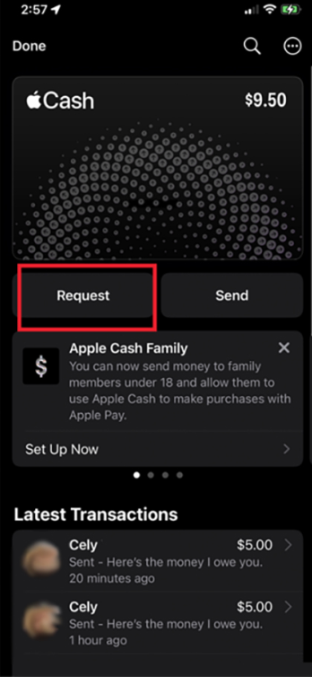 Cách gửi yêu cầu thanh toán bằng Apple Cash 1