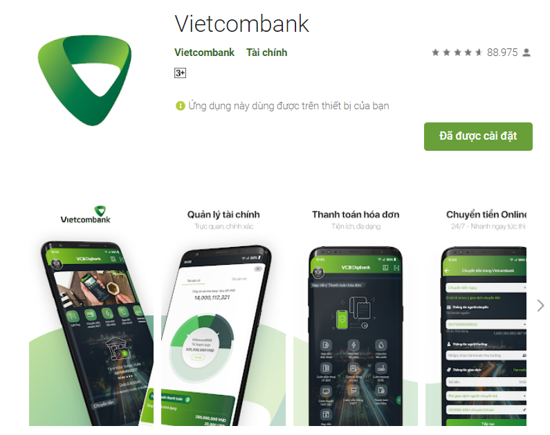 Cách đăng nhập app Vietcombank trên thiết bị mới 1