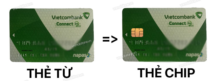 Thẻ Vietcombank chưa gắn chip có rút được tiền không