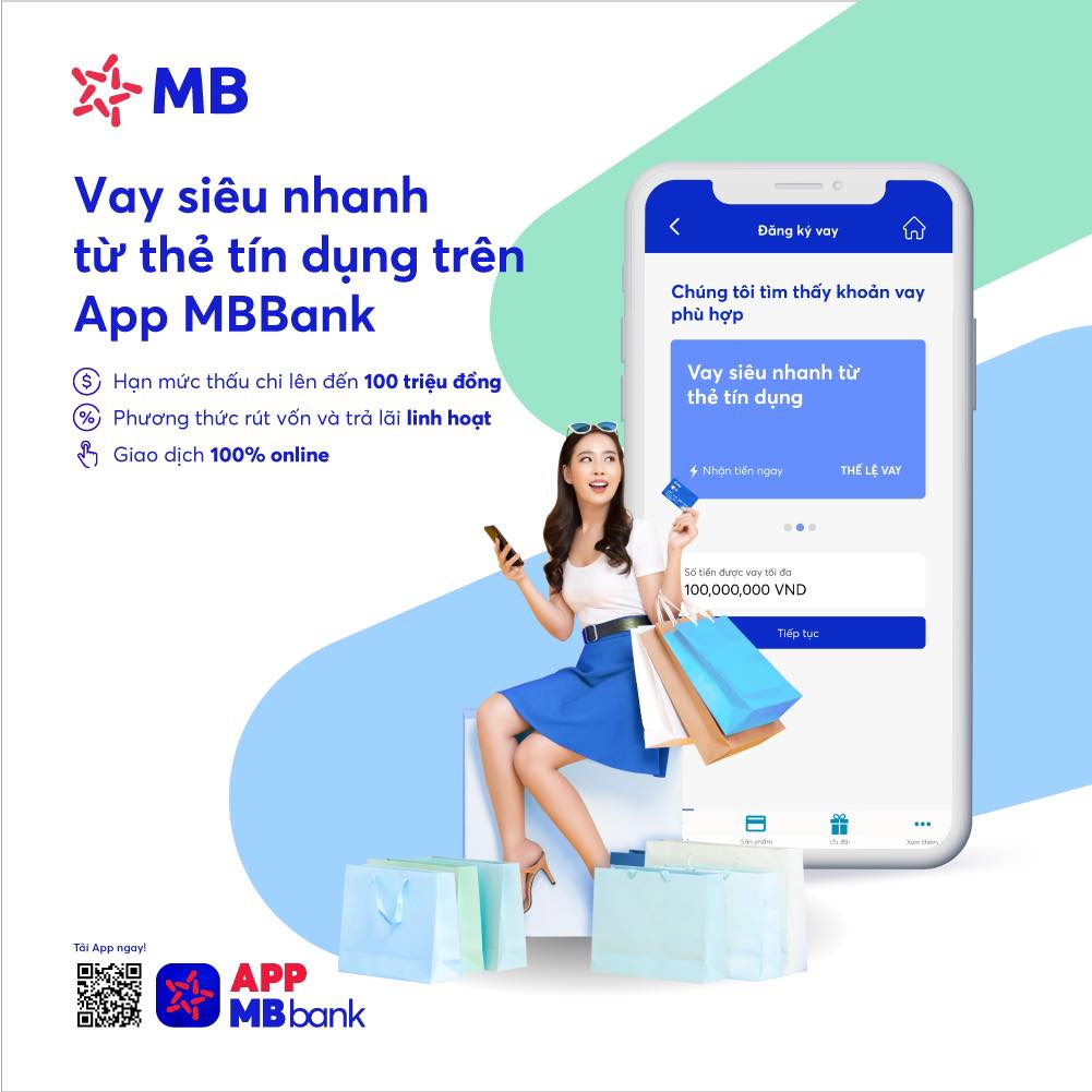 Hình thức vay tiền trên app MB Bank