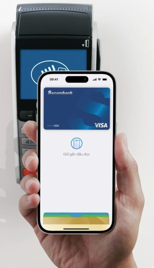 Cách thanh toán Apple Pay bằng thẻ Sacombank 3
