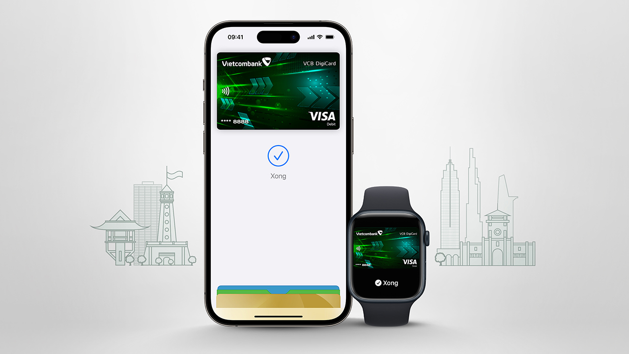 Thẻ Vietcombank nào được thêm vào Apple Pay